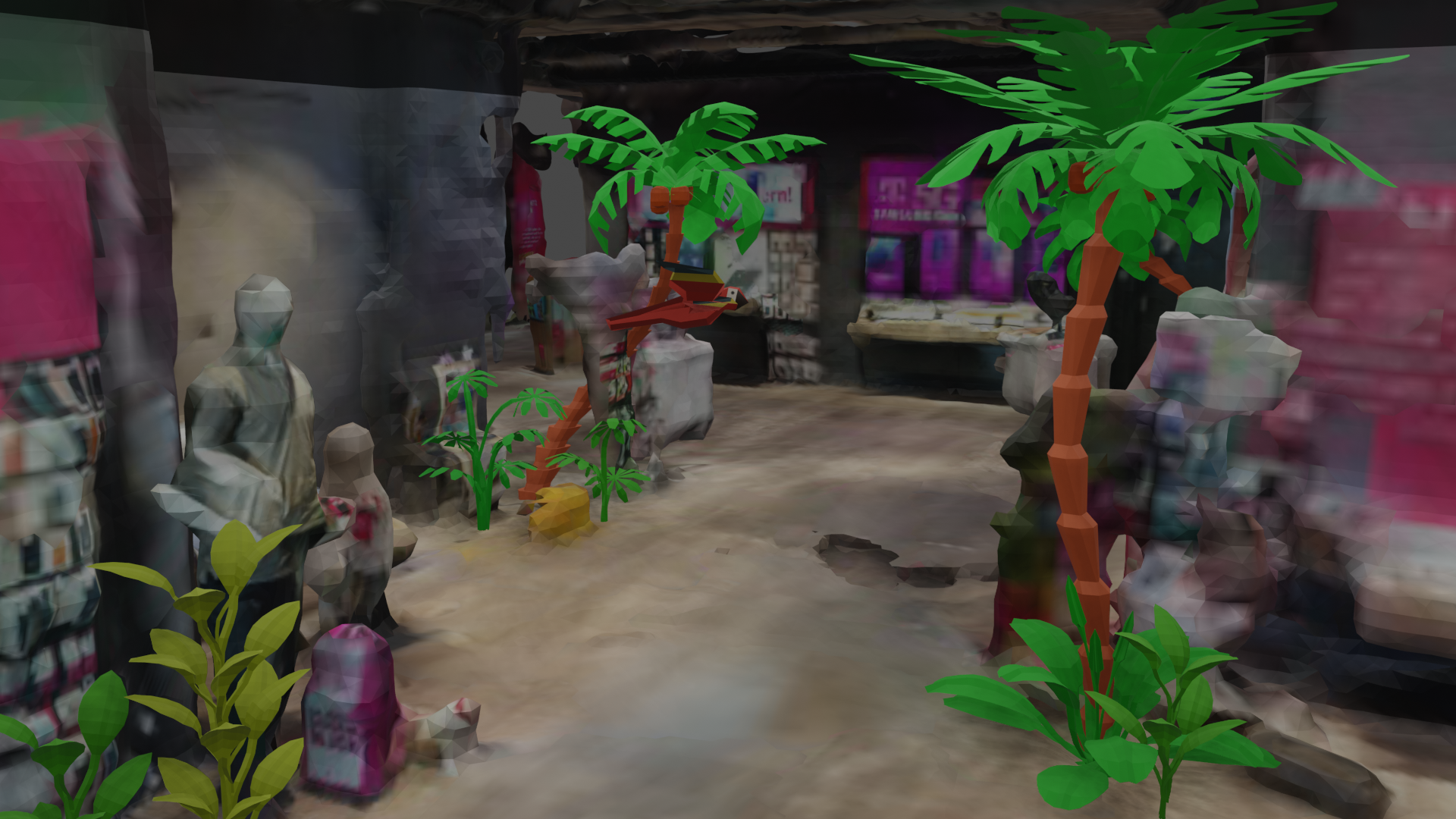 Blender design showing AR jungle concepts